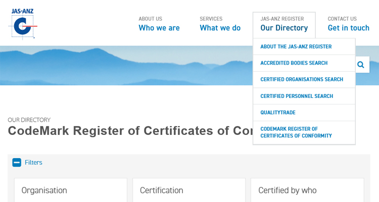 CodeMark Certificate Register